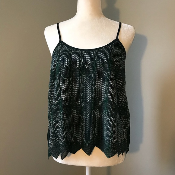 Final❗️ONE Left❗️Dark Green Sequin Tank - Picture 2 of 8